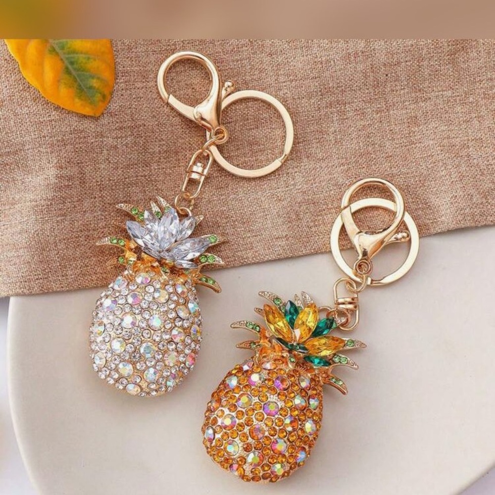 Sparkling Pineapple Keychain/ Bag Charm